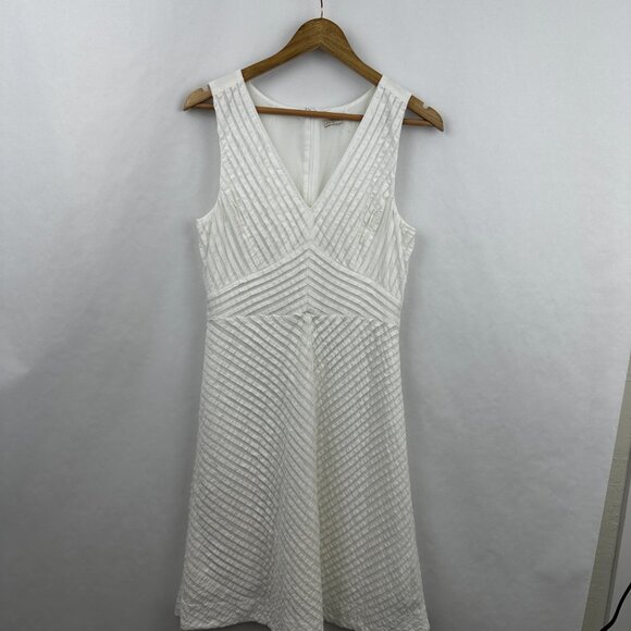 J Crew Women's Cotton White Sleeveless Dress With Lining No Size Tag -Size S - Picture 1 of 6